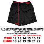 Load image into Gallery viewer, ハートブルー // Quarterback Punk / Kaena Point (All Over Print Basketball Shorts/ Timed Edition)
