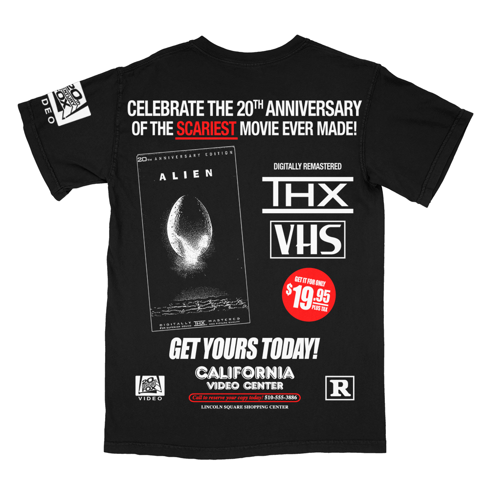 エイリアン // Reserve Your Copy (20th Anniversary Video Store Promotional T-Shirt / Timed Edition)
