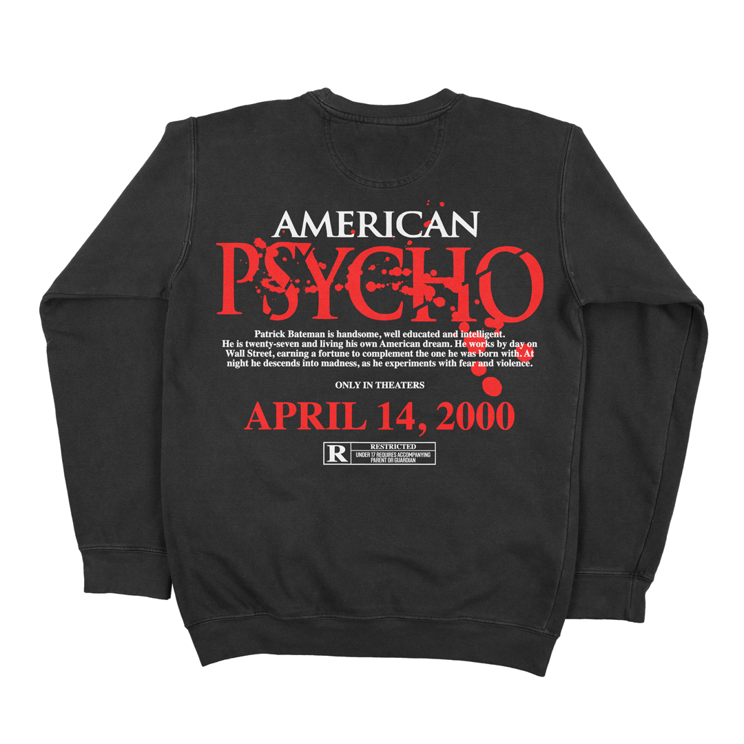 アメリカン・サイコ // American Psycho™ - Watermark (Vintage Style Promo Crewneck / Timed Edition)