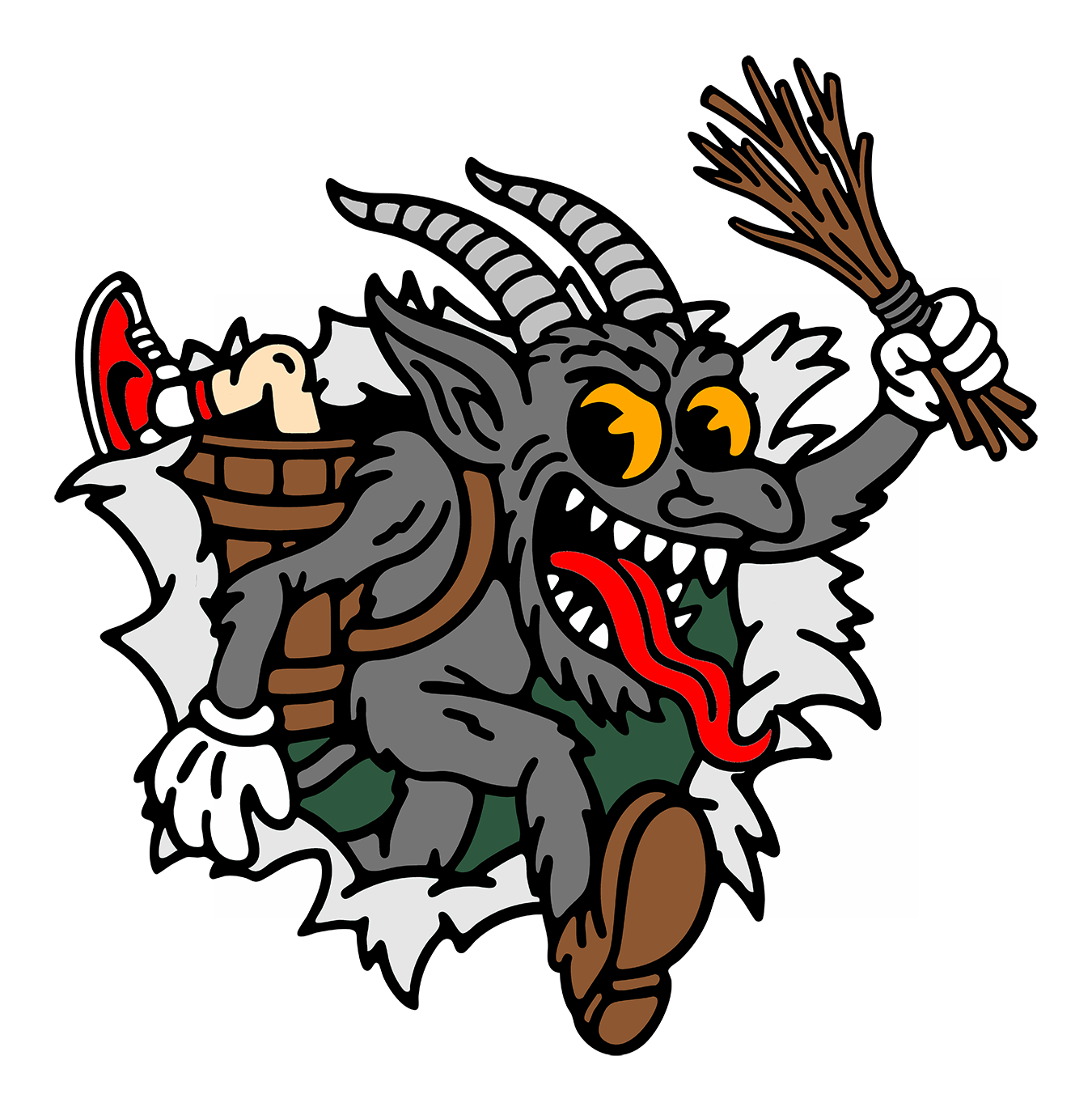 Cartoon Rucking Sticker Stickers – Rucking Fotten