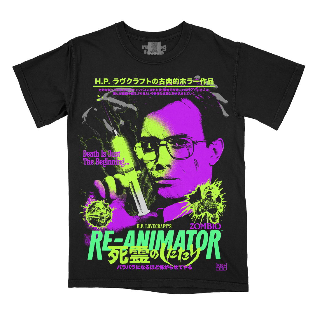 Re-Animator / Zombio / Herbert West (Variant Glow In The Dark Colorway T-Shirt / Limited to 75)