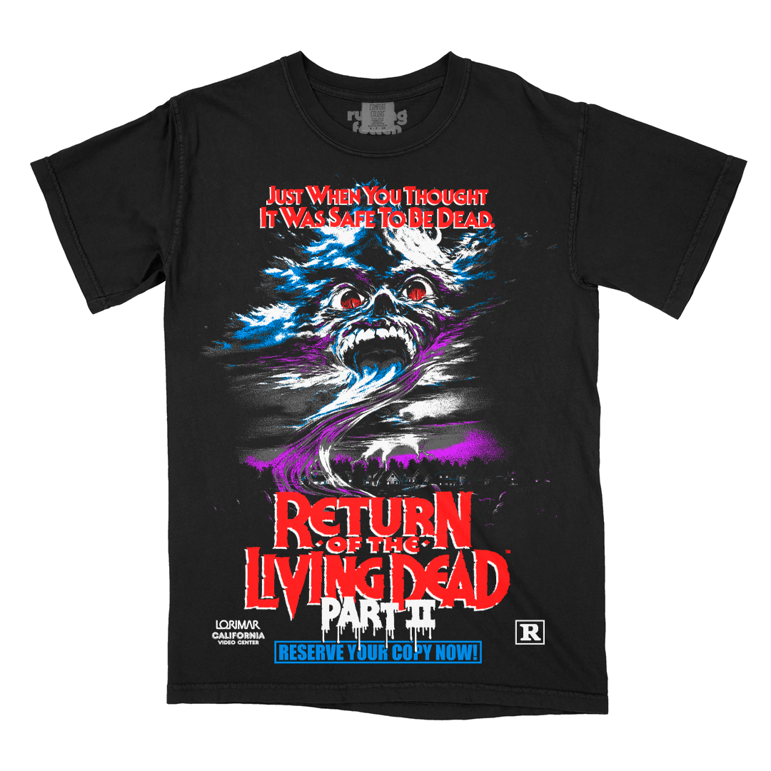 バタリアン2 // The Return Of The Living Dead™ Part II / Reserve Your Copy Part II (Video Store Promotional T-Shirt / Timed Edition)