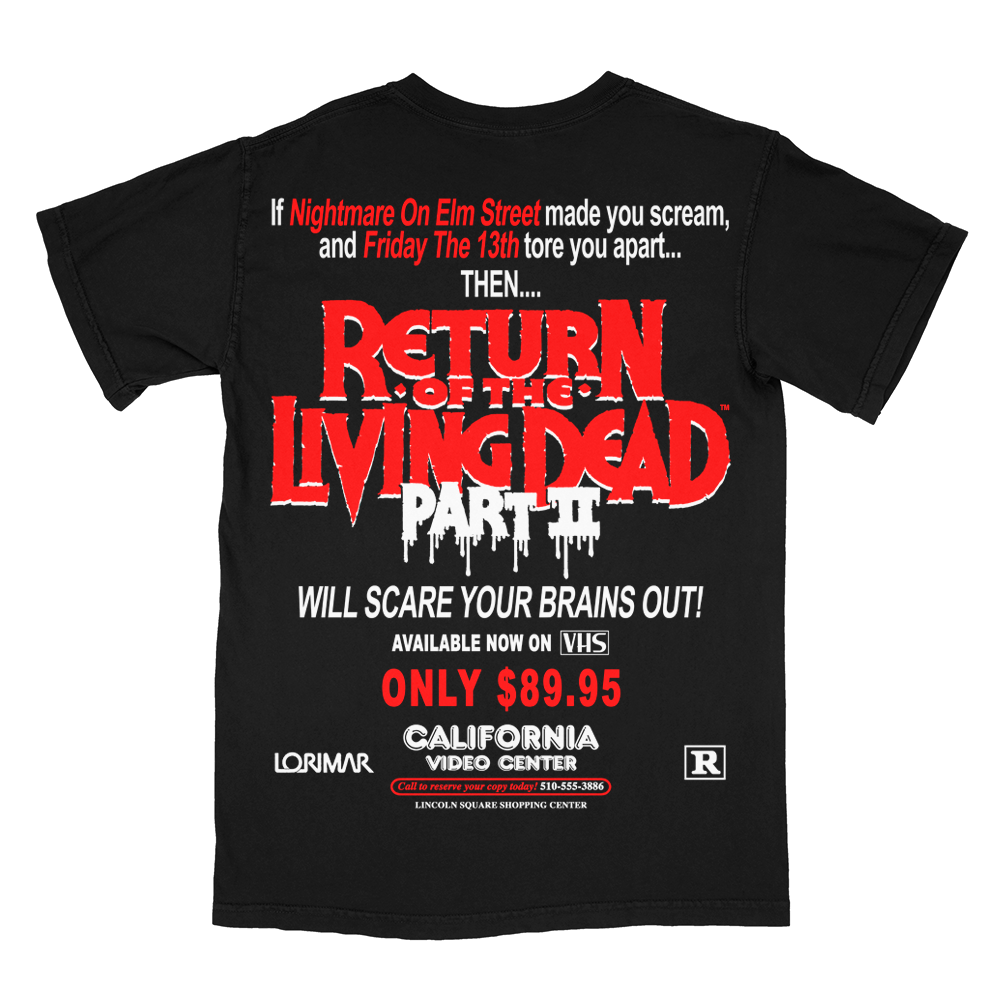 バタリアン2 // The Return Of The Living Dead™ Part II / Reserve Your Copy Part II (Video Store Promotional T-Shirt / Timed Edition)