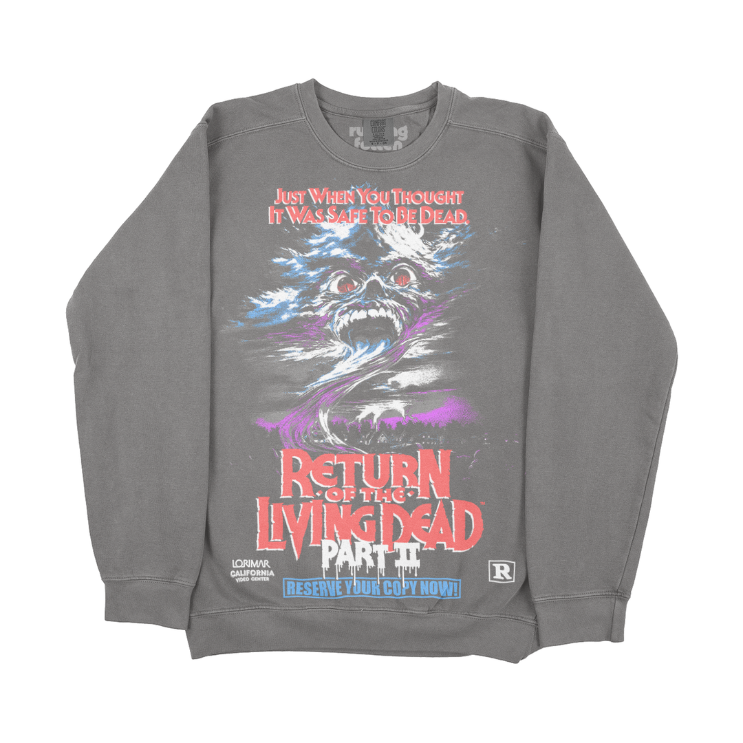 バタリアン2 // The Return Of The Living Dead™ Part II / Reserve Your Copy Part II (Video Store Promo Crewneck Sweatshirt / Limited to 75)