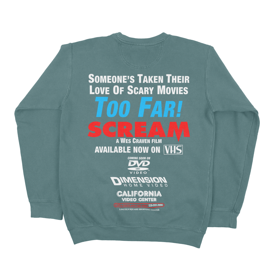 スクリーム // Reserve Your Copy (Video Store Promo Vintage Style Crewneck / Timed Edition)
