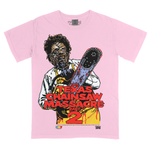 Load image into Gallery viewer, The Texas Chainsaw Massacre Part 2 / Prime Meat // S-C-E-X (Variant Colorway - Puff Print Reproduction T-Shirt / Limited to 100)