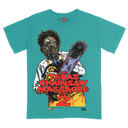 The Texas Chainsaw Massacre Part 2 / Prime Meat // Inna-Vida-da-Gadda (Variant Colorway - Puff Print Reproduction T-Shirt / Limited to 100)